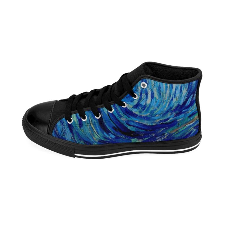 Vincent van Gogh "The Starry Night" Men's High-top Sneakers - Image 3