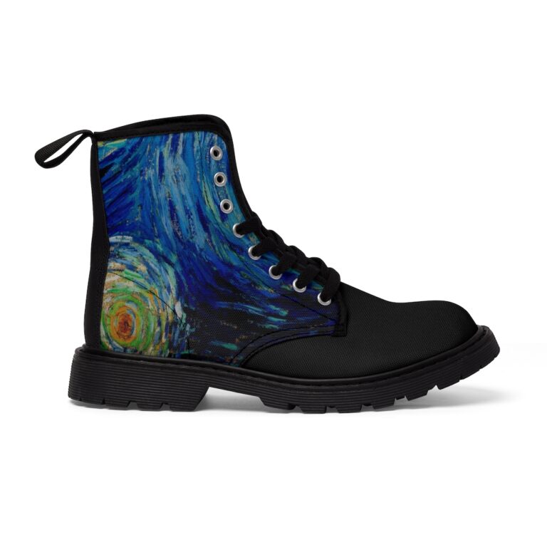 Vincent van Gogh "The Starry Night" Men's Marten Boots - Image 3
