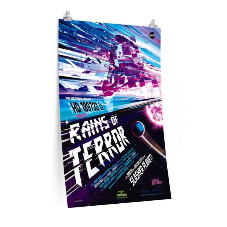 Rains of Terror: Printed NASA horror poster