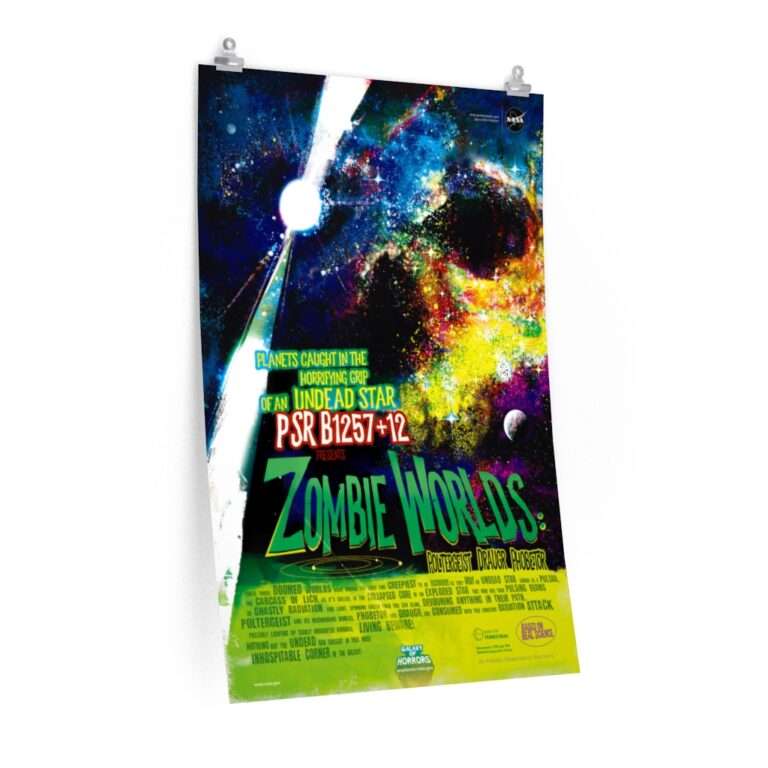 Zombie Worlds: Printed NASA horror poster