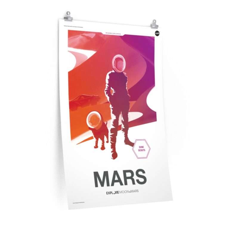 Mars: Printed NASA "Moon to Mars" poster