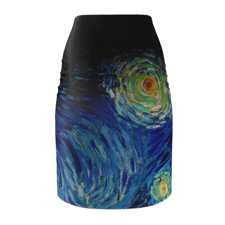 Vincent van Gogh "The Starry Night" Women's Pencil Skirt - Image 3