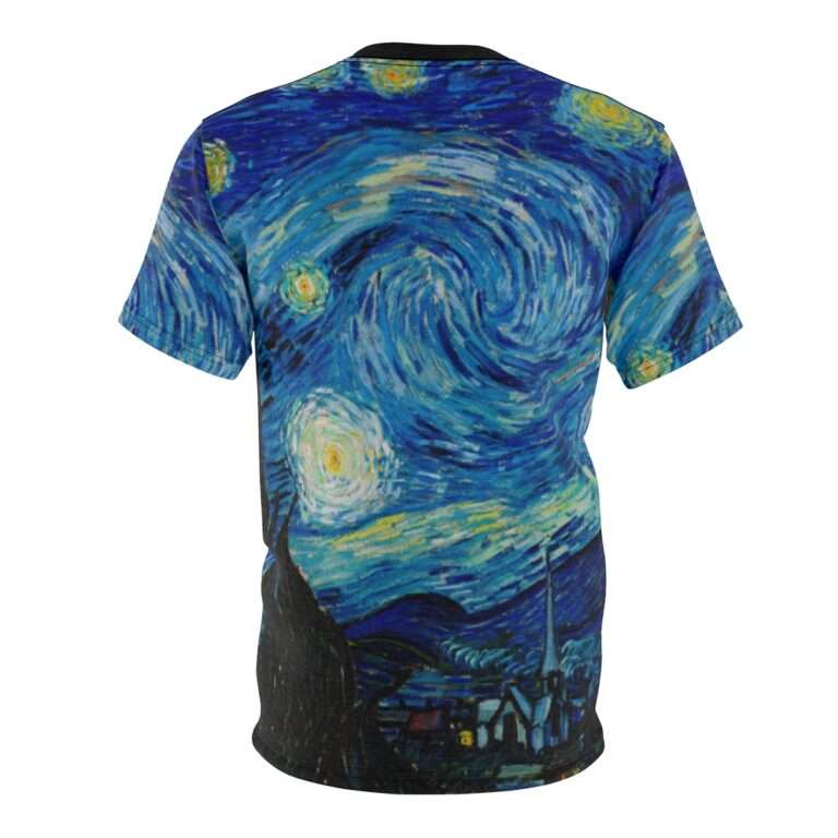 Vincent van Gogh "The Starry Night" Unisex Novelty T-Shirt - Image 3