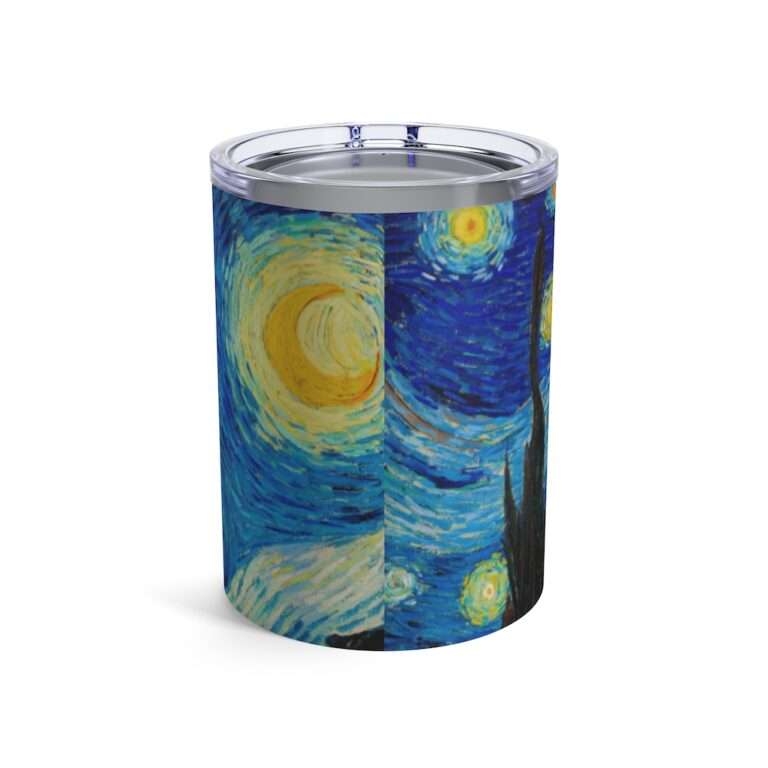 10oz Tumbler ft. "The Starry Night" by Vincent van Gogh - Image 3