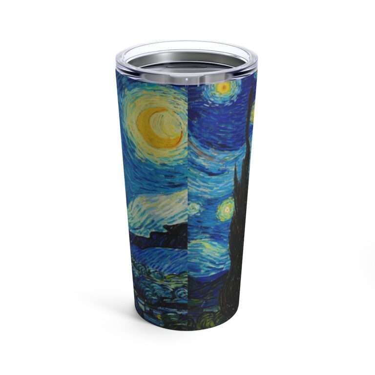 20oz Tumbler ft. "The Starry Night" by Vincent van Gogh - Image 3