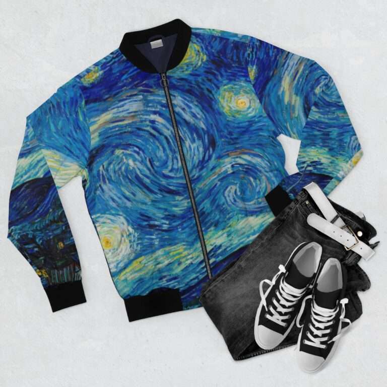 Bomber Jacket ft. "The Starry Night" by Vincent van Gogh - Image 3