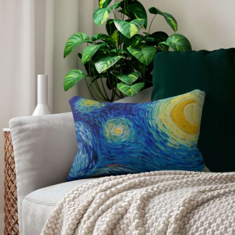Lumbar Pillow ft. "The Starry Night" by Vincent van Gogh - Image 5