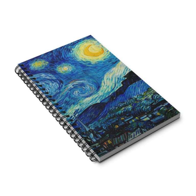 Spiral Notebook Journal ft. "The Starry Night" by Vincent van Gogh - Image 3
