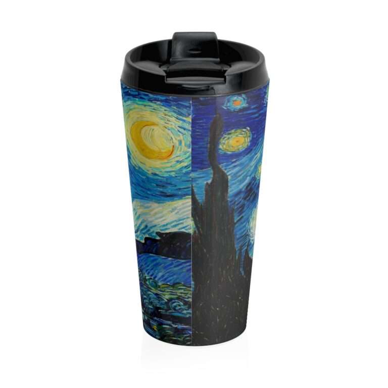 Travel Mug ft. "The Starry Night" by Vincent van Gogh - Image 3