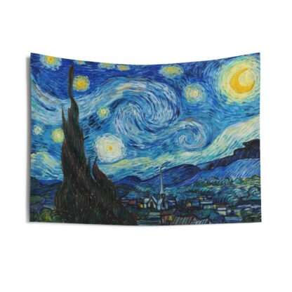 Wall tapestry of "The Starry Night" by Vincent van Gogh (1889)