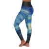Vincent van Gogh "The Starry Night" High-Waisted Yoga Leggings - Image 3