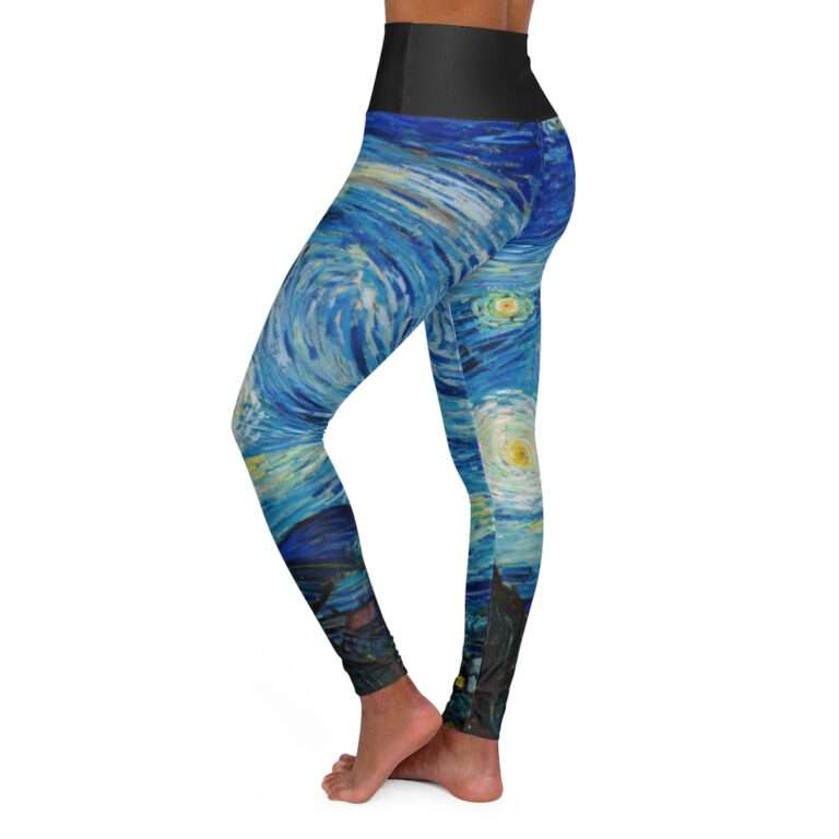 Vincent van Gogh "The Starry Night" High-Waisted Yoga Leggings - Image 3