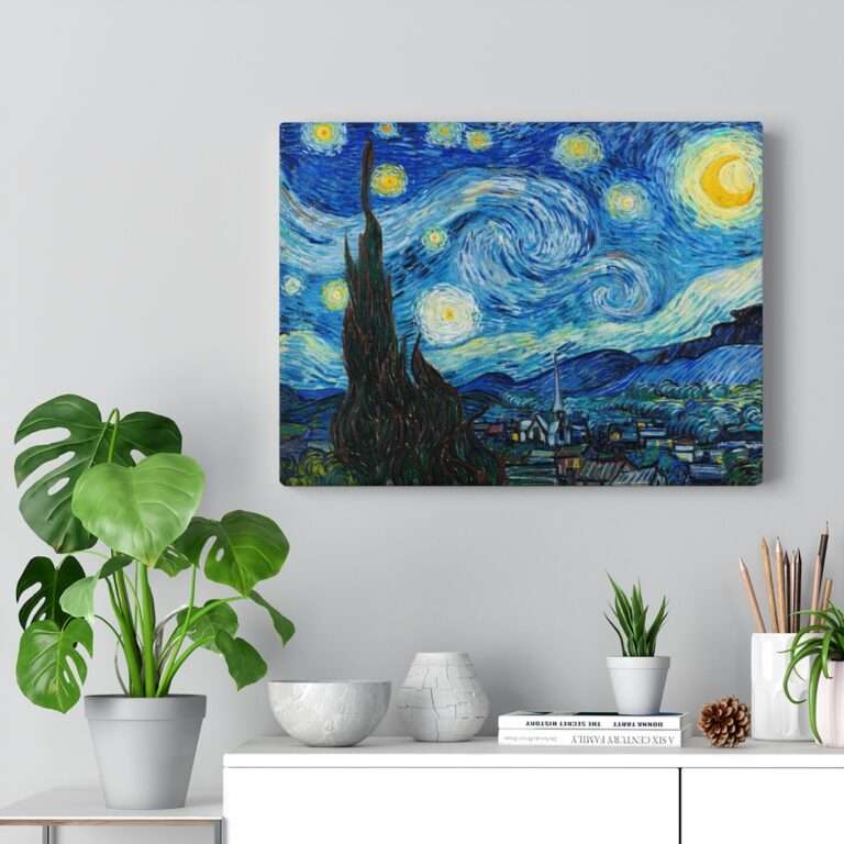 Canvas print of the "The Starry Night" by Vincent van Gogh (1889)