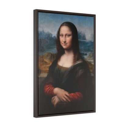 Framed canvas print of a recolored version of "Mona Lisa" by Leonardo da Vinci (1503)