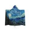 Hooded blanket featuring "The Starry Night" by Vincent van Gogh