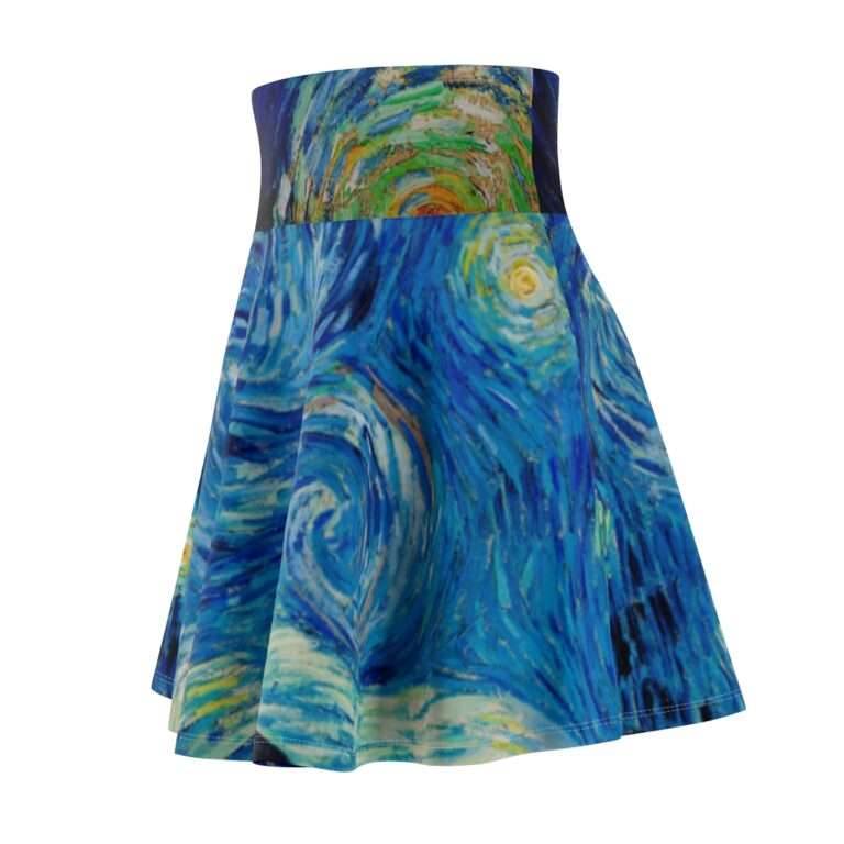 Vincent van Gogh "The Starry Night" Short Skater Skirt - Image 4