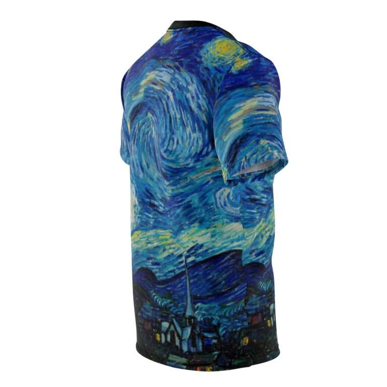 Vincent van Gogh "The Starry Night" Unisex Novelty T-Shirt - Image 4