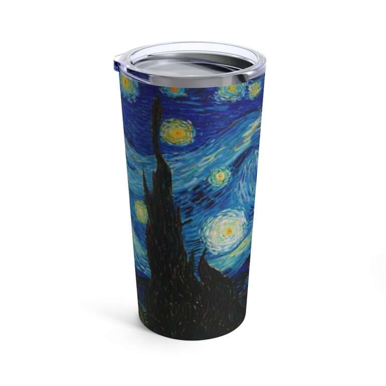 20oz Tumbler ft. "The Starry Night" by Vincent van Gogh - Image 4