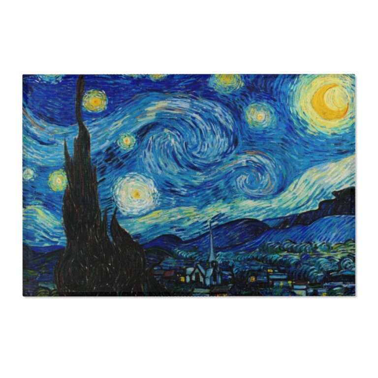 Polyester Area Rug ft. "The Starry Night" by Vincent van Gogh - Image 4