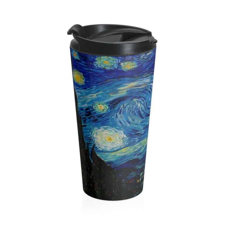 Travel Mug ft. "The Starry Night" by Vincent van Gogh - Image 4