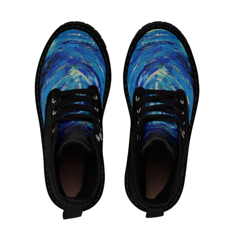 Vincent van Gogh "The Starry Night" Women's Marten Boots - Image 2