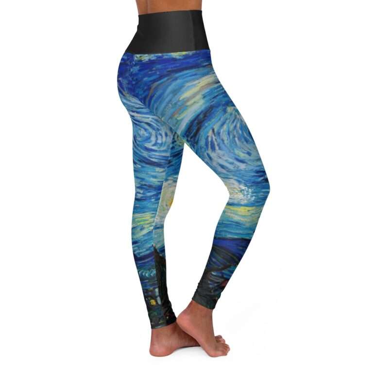 Vincent van Gogh "The Starry Night" High-Waisted Yoga Leggings - Image 4