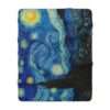 Fleece blanket featuring "The Starry Night" by Vincent van Gogh