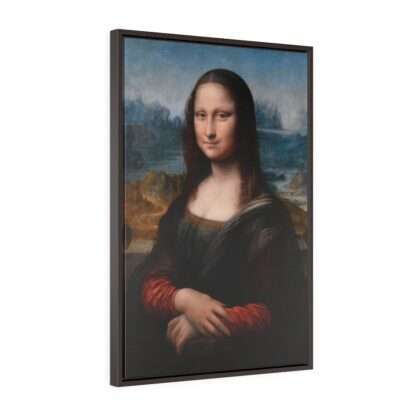 Framed canvas print of a recolored version of "Mona Lisa" by Leonardo da Vinci (1503)