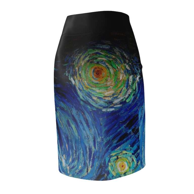 Vincent van Gogh "The Starry Night" Women's Pencil Skirt - Image 5