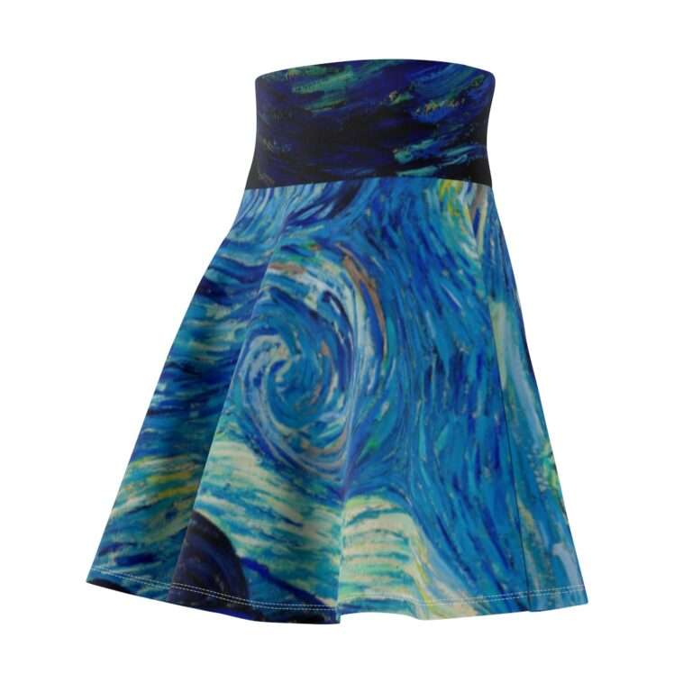 Vincent van Gogh "The Starry Night" Short Skater Skirt - Image 5