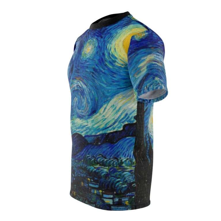 Vincent van Gogh "The Starry Night" Unisex Novelty T-Shirt - Image 5