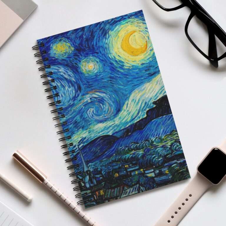 Spiral Notebook Journal ft. "The Starry Night" by Vincent van Gogh - Image 5