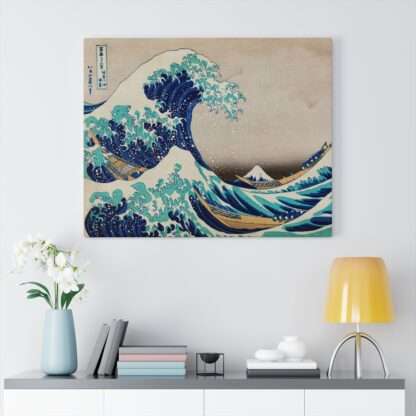 Canvas print of "The Great Wave off Kanagawa" by Katsushika Hokusai (1829)