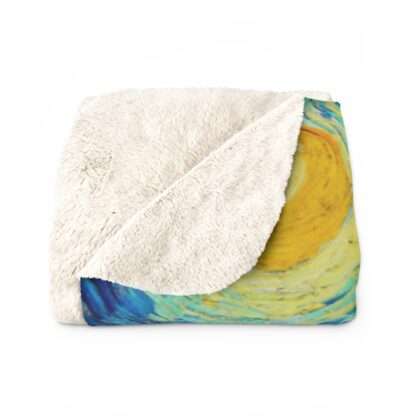 Fleece blanket featuring "The Starry Night" by Vincent van Gogh