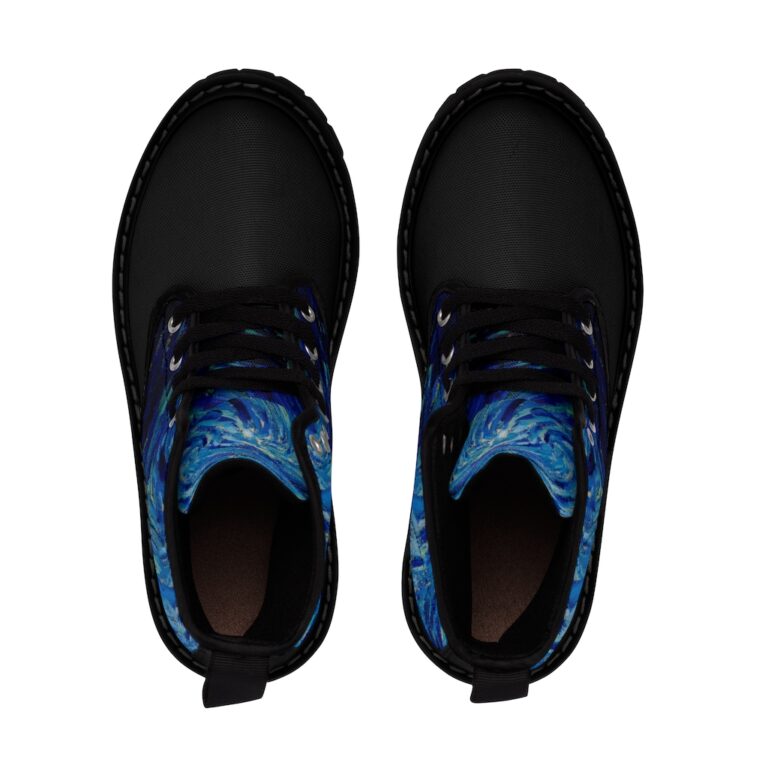 Vincent van Gogh "The Starry Night" Men's Marten Boots - Image 6