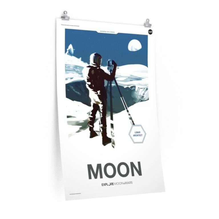Moon: Printed NASA "Moon to Mars" poster