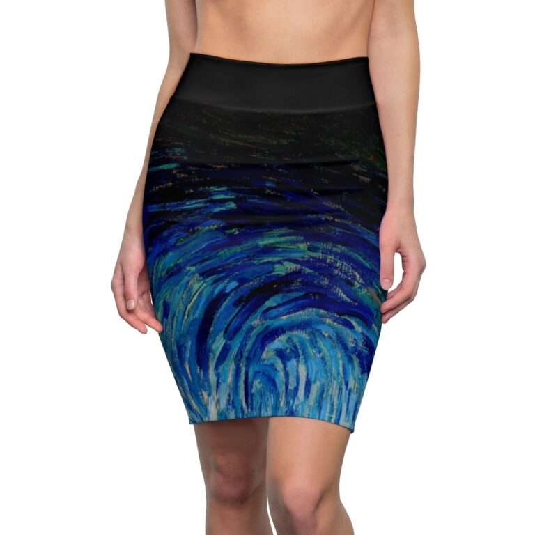 Vincent van Gogh "The Starry Night" Women's Pencil Skirt - Image 6