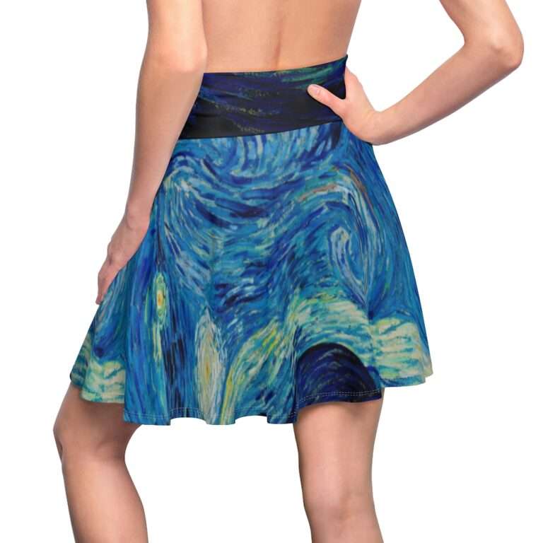 Vincent van Gogh "The Starry Night" Short Skater Skirt - Image 6