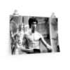 Poster print of Bruce Lee in a fight scene