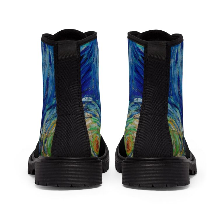 Vincent van Gogh "The Starry Night" Men's Marten Boots - Image 7