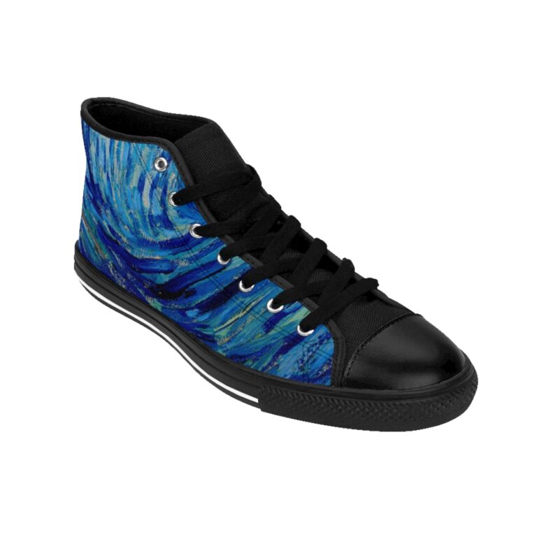 Vincent van Gogh "The Starry Night" Men's High-top Sneakers - Image 8