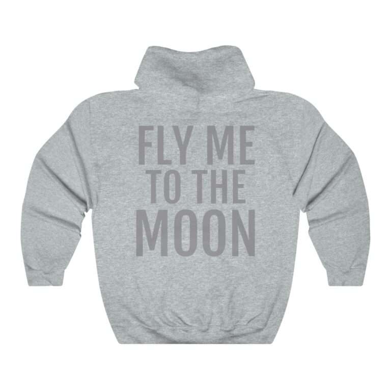 "Fly Me to the Moon" heather hoodie for NASA Artemis