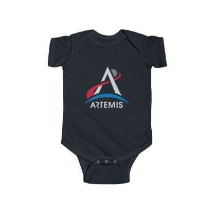 Black NASA Artemis unisex infant bodysuit