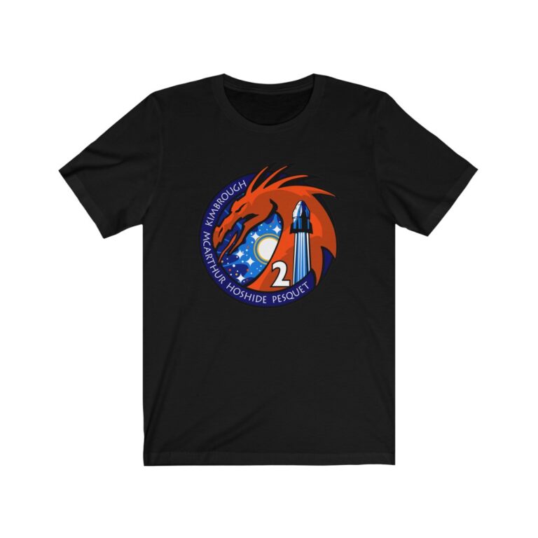 Premium Unisex T-Shirt for NASA "CREW-2" Mission ft. SpaceX Crew Dragon