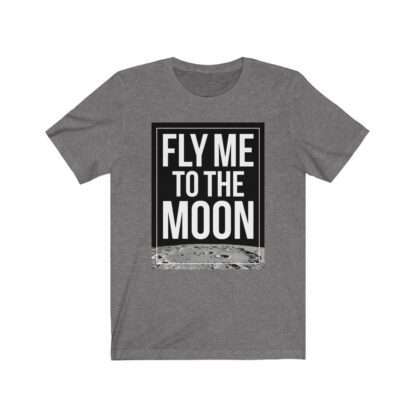 "Fly Me to the Moon" heather t-shirt for NASA Artemis