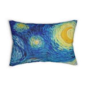 Lumbar Pillow ft. "The Starry Night" by Vincent van Gogh
