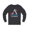 Gray NASA Artemis unisex long-sleeve t-shirt