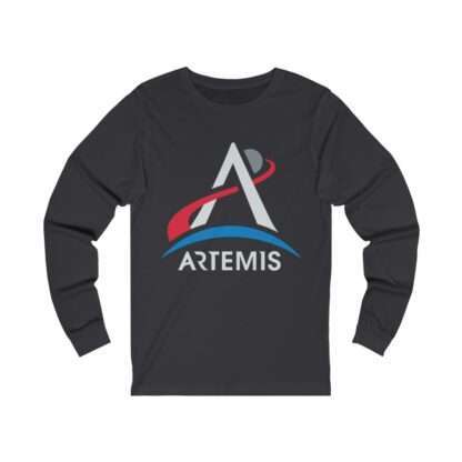 Gray NASA Artemis unisex long-sleeve t-shirt