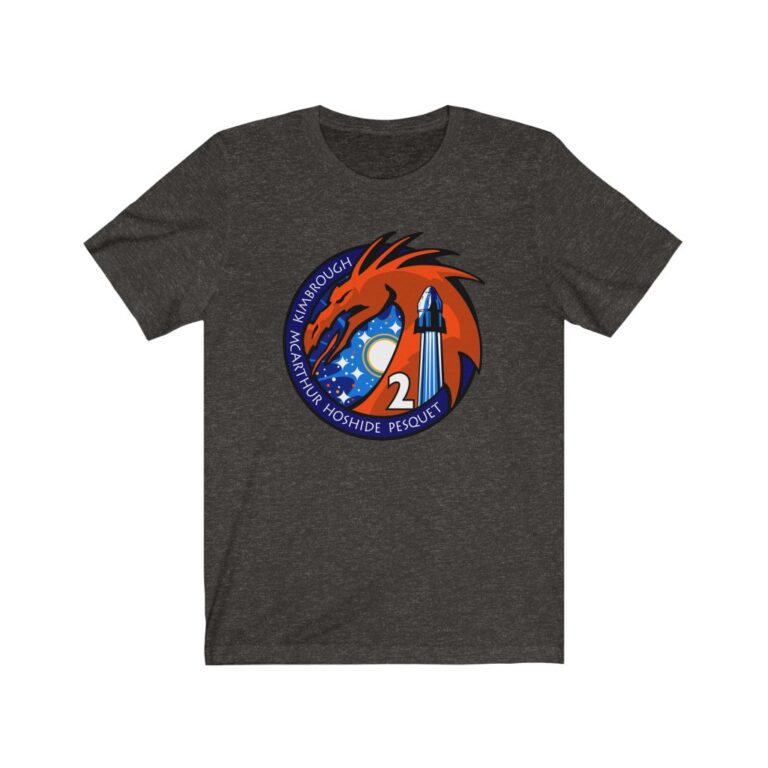 Premium Unisex T-Shirt for NASA "CREW-2" Mission ft. SpaceX Crew Dragon - Image 3