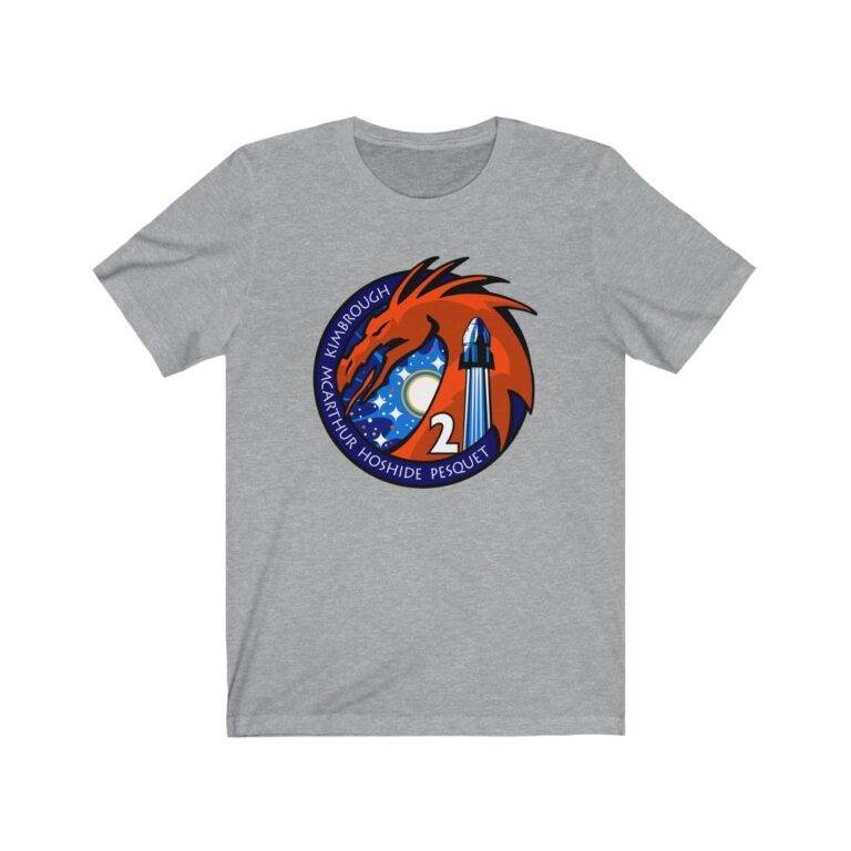 Premium Unisex T-Shirt for NASA "CREW-2" Mission ft. SpaceX Crew Dragon - Image 4